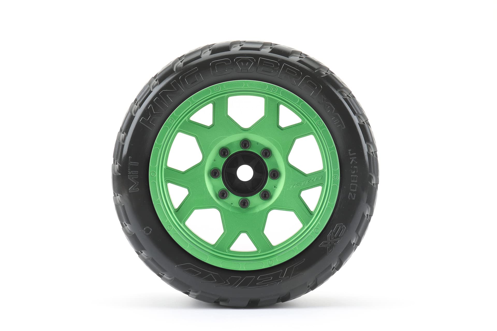 Jetko Tires 5802CGMSGBB1 1/5 XMT EX-King Cobra Tires Mounted on Metal Green Claw