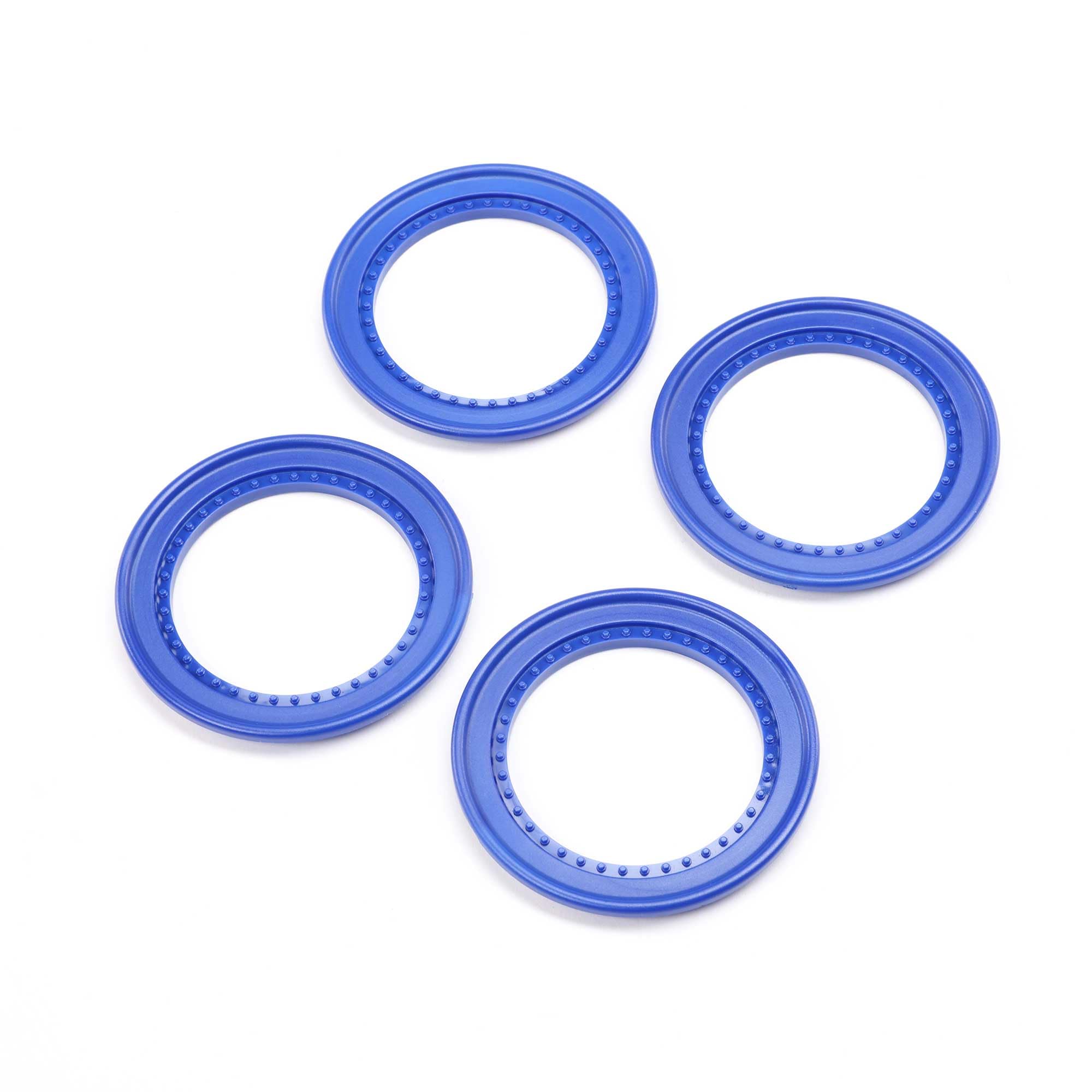 Losi LOS-1821 Beadlock Rings, Snap In, Blue (4): LMT 2.0
