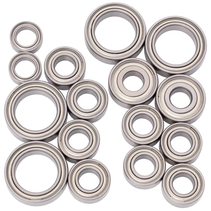 1UP Racing 450043 Cv2 Pro Ball Bearing Set, Chrome/Ceramic, XRAY XB4 '23