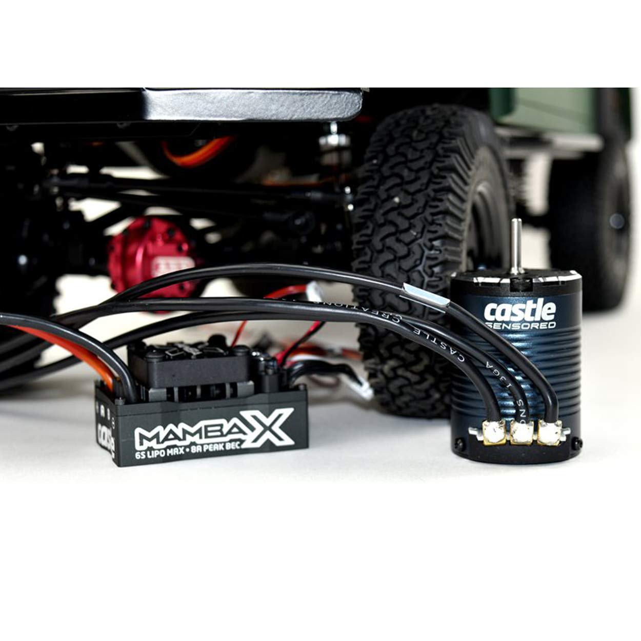 Castle Creations 010-0155-10 Mamba X, 25.2V WP ESC,1406-2850Kv Sensored:Crawler