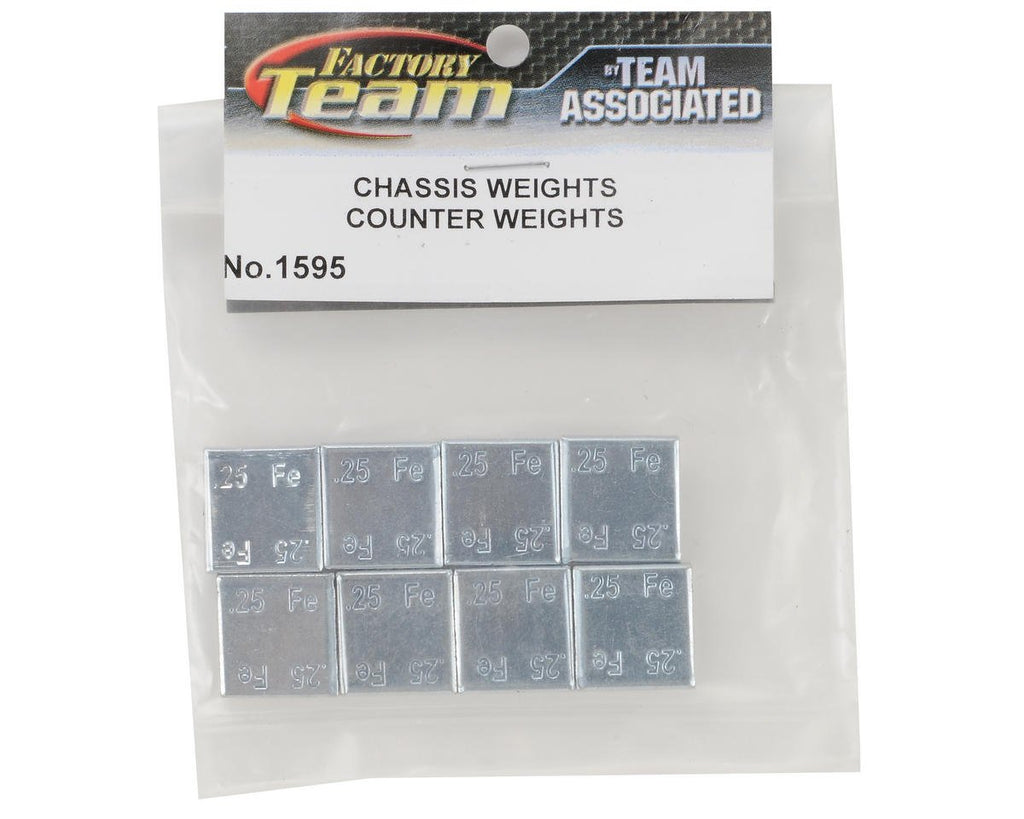 Team Associated 1595 Factory Team Factory Team Chassis Weights 1/4 oz (8)
