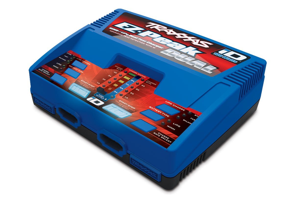 Traxxas 2972 Traxxas EZ-Peak Plus, 100W, Dual Charger w /iD