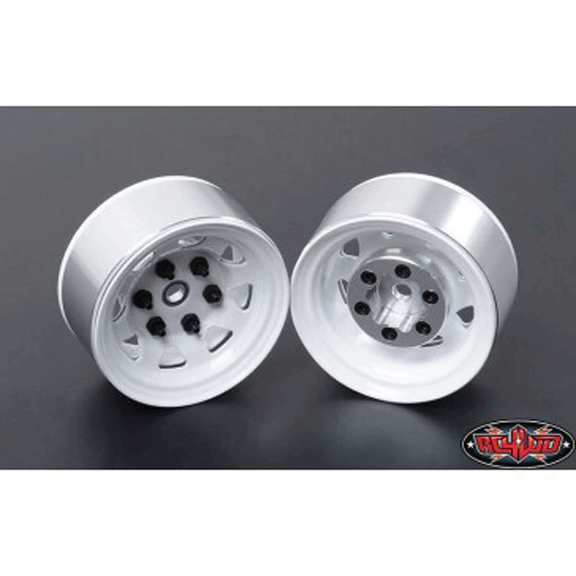 RC4WD ZQ0009 Stamped Steel Single 1.55" White Beadlock Wheel