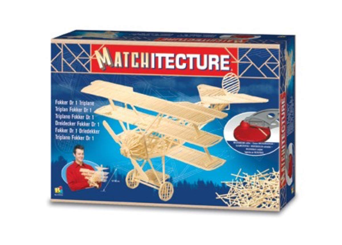 Matchitecture 6610 Fokker Dr I Triplane (1,050 pcs) Wooden Model Kit