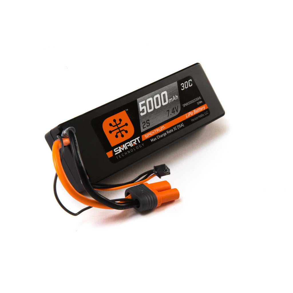 Spektrum X-1032 Smart Powerstage Surface Bundle: 5000mAh 2S 50C LiPo Battery (IC5) / 100W S100 Charger