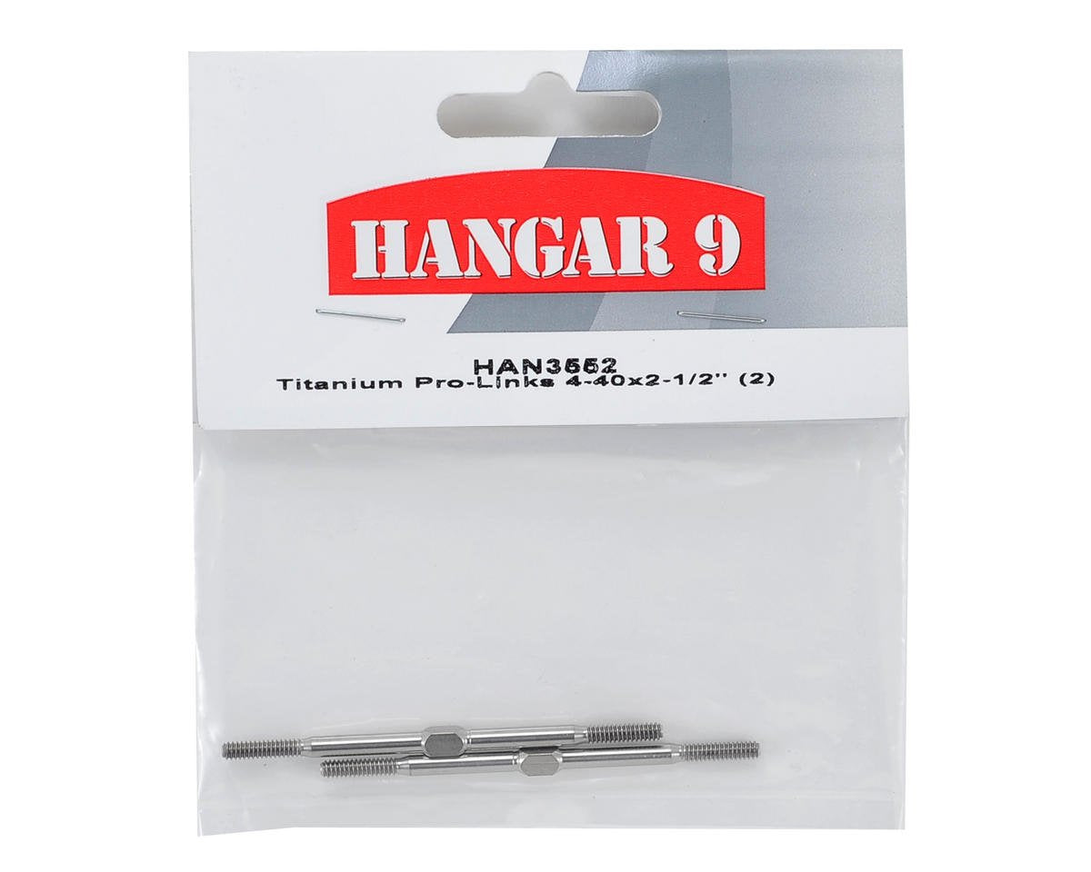 Hangar 9 3552 Titanium Pro-Links 4-40x2-1/2" (2)