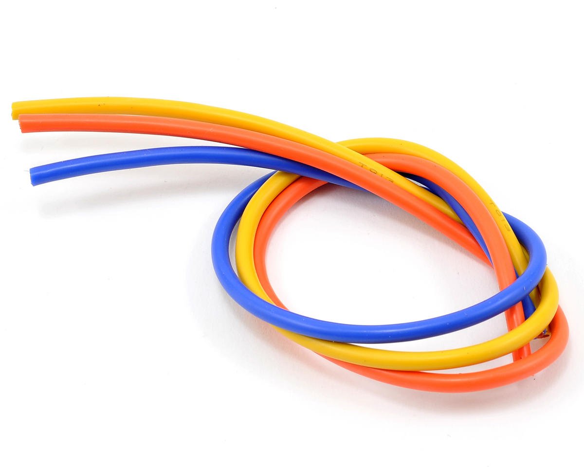 TQ Wire 1304 13 Gauge Super Flexible Wire- 1' ea. Blue, Yellow, Orange