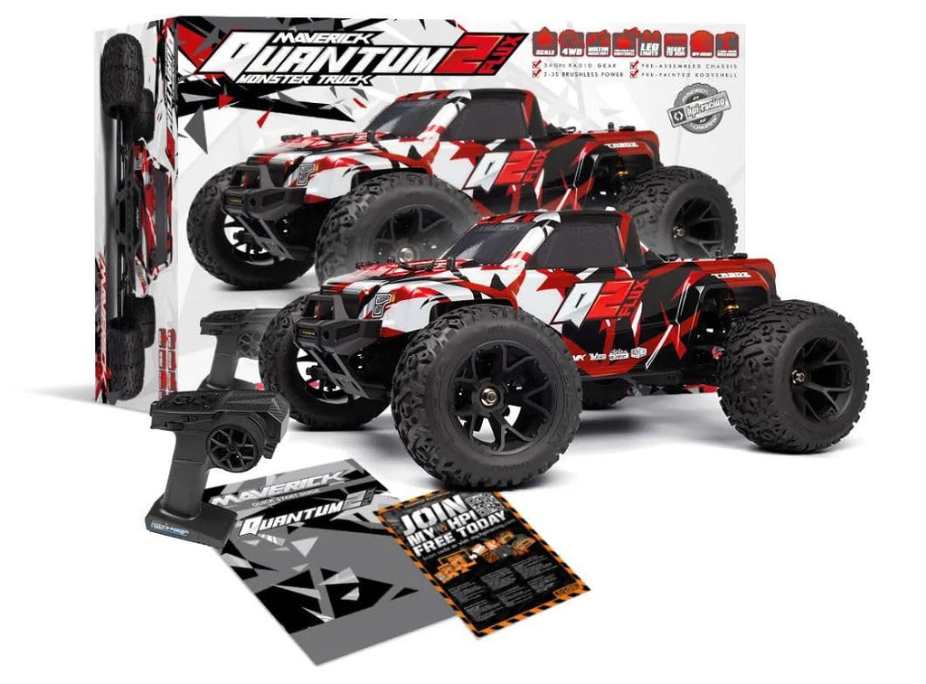 Maverick 150405 Quantum2 MT Flux 1/10th Monster Truck - Red