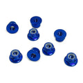 Trinity 3064 3mm Aluminum Flanged Locknuts Royalty Blue (8)