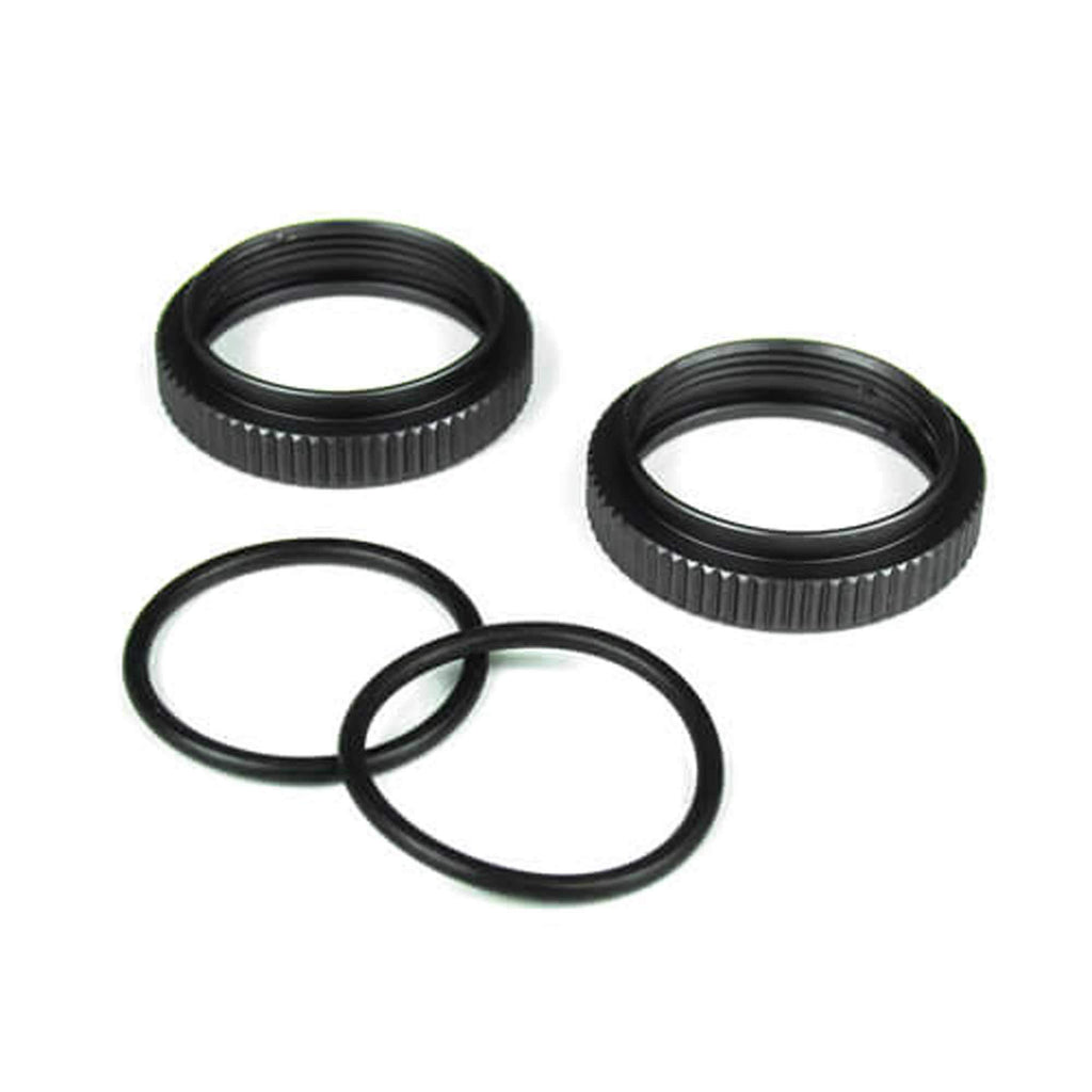 Tekno RC 6013 Shock Adjustment Nuts (Alum, Gun Metal Anon, 2pcs)
