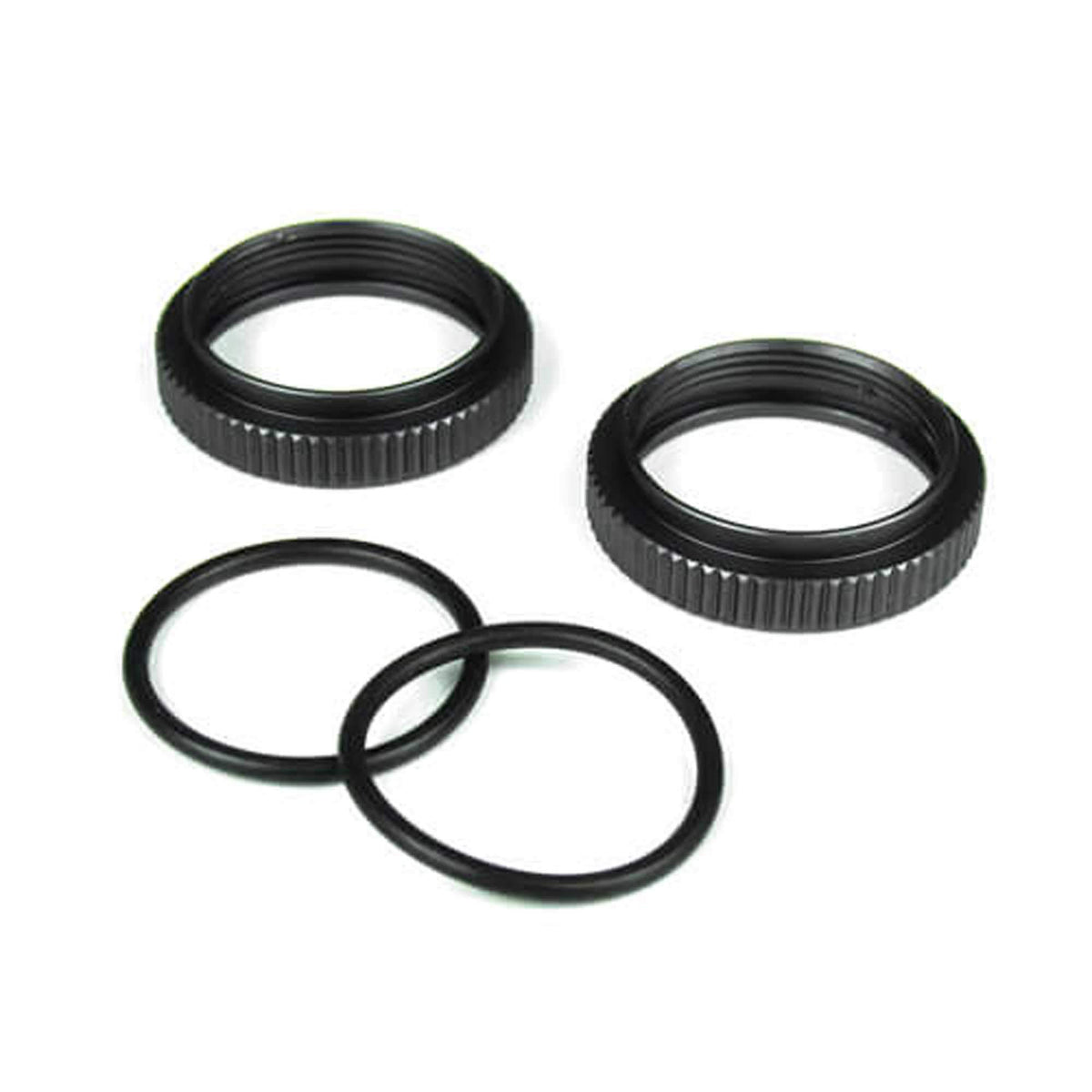 Tekno RC 6013 Shock Adjustment Nuts (Alum, Gun Metal Anon, 2pcs)
