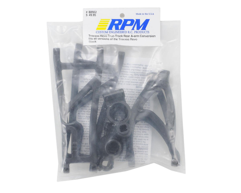 RPM 80562 True-Track Rear A-Arm Conversion, Black: Traxxas Revo