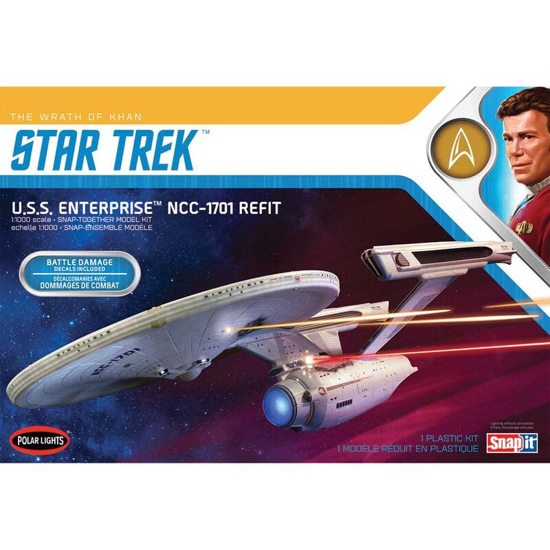 Polar Lights 974M 1/1000 Star Trek USS Enterprise Wrath Khan Model Kit