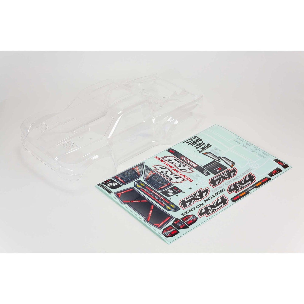 Arrma 402313 Senton 4X4 Clear Body w/Decals And Window Masks