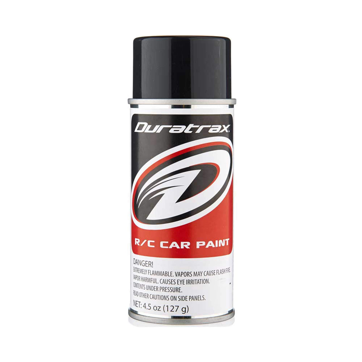 DuraTrax PC291 Polycarb RC Spray Paint, Black Base Cover Coat 4.5oz