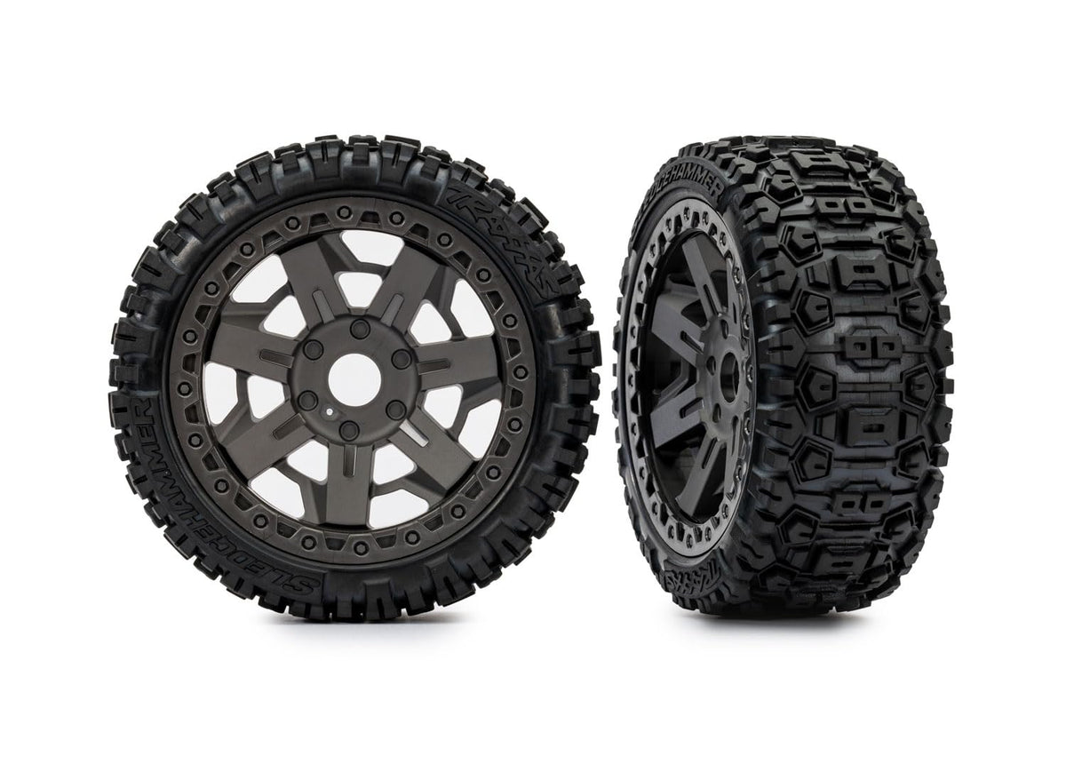 Traxxas 9073 T&w 3.0 Gray Whl/sldghmmr Tire