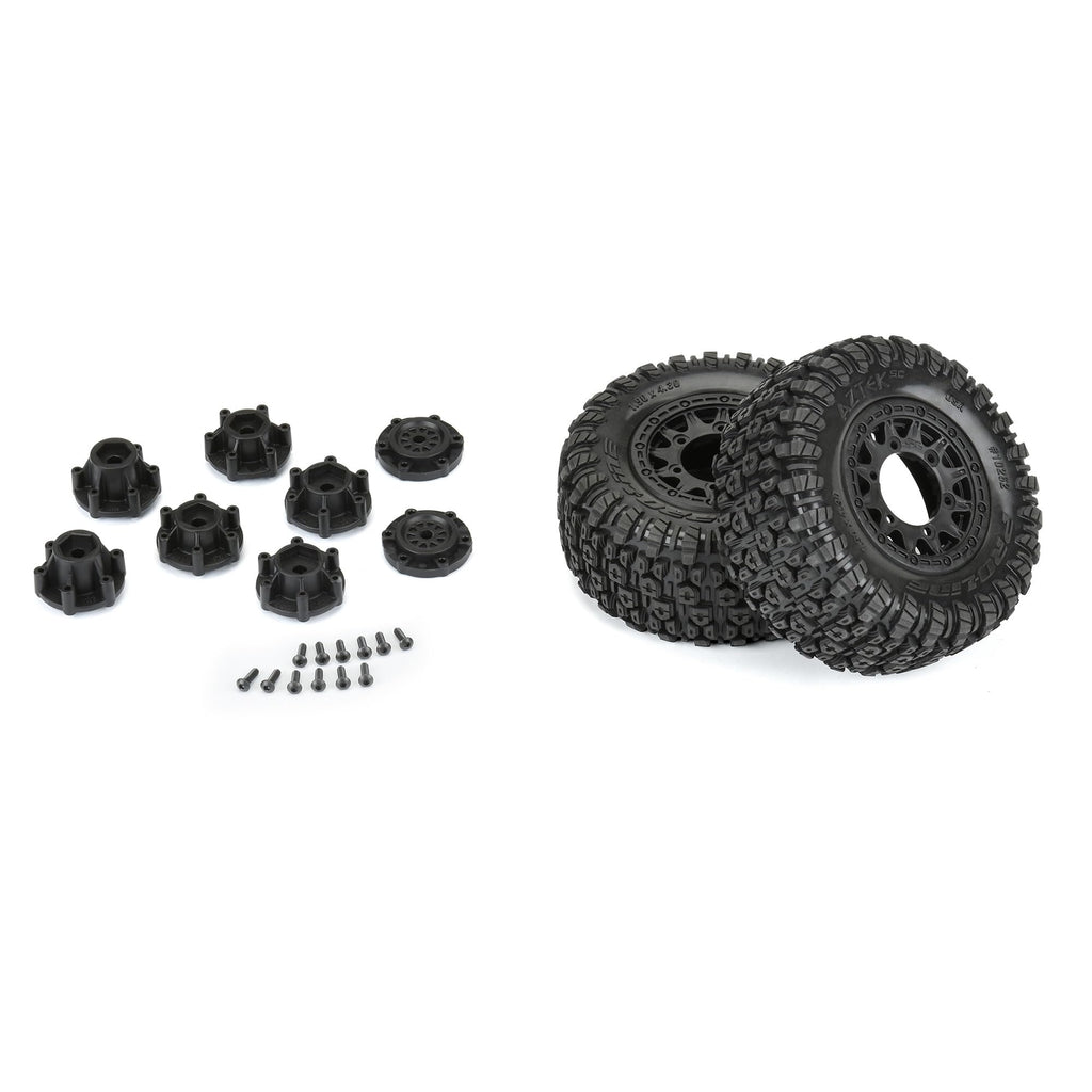 Pro-Line 1026210 Aztek SC 2.2"/3.0" M2 (Medium) Tires Mounted on Raid BlackTires