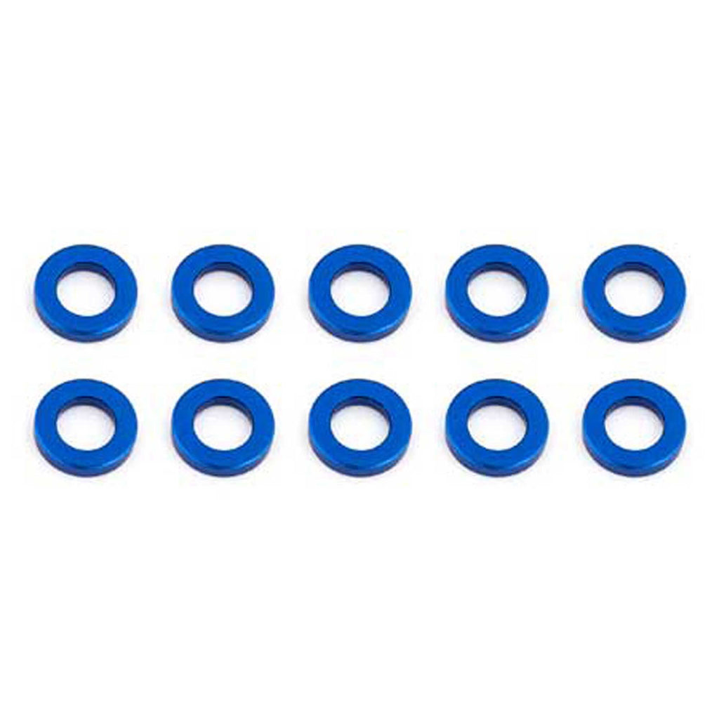 Team Associated 31382 Ballstud Washers, 5.5x1.0 mm, blue aluminum