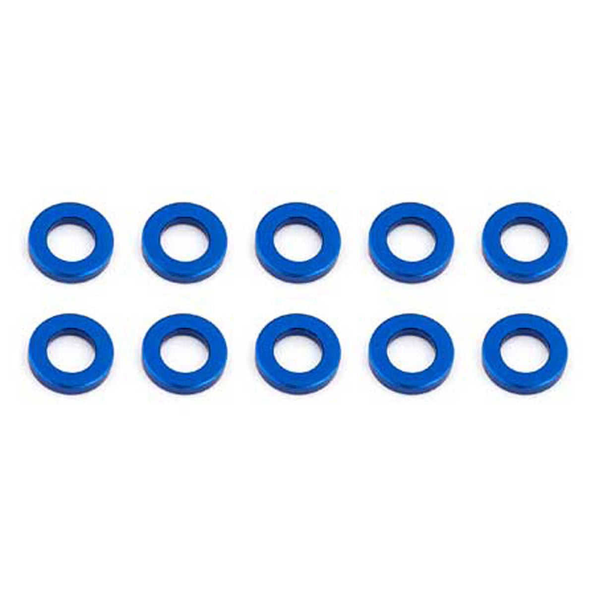 Team Associated 31382 Ballstud Washers, 5.5x1.0 mm, blue aluminum