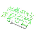Losi LOS-1828 Cage Set Complete, Green: LMT 2.0