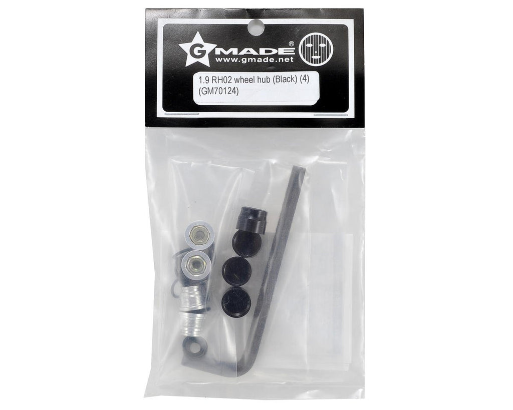 Gmade 70124 1.9 RH02 Wheel Hubs (Black) (4)
