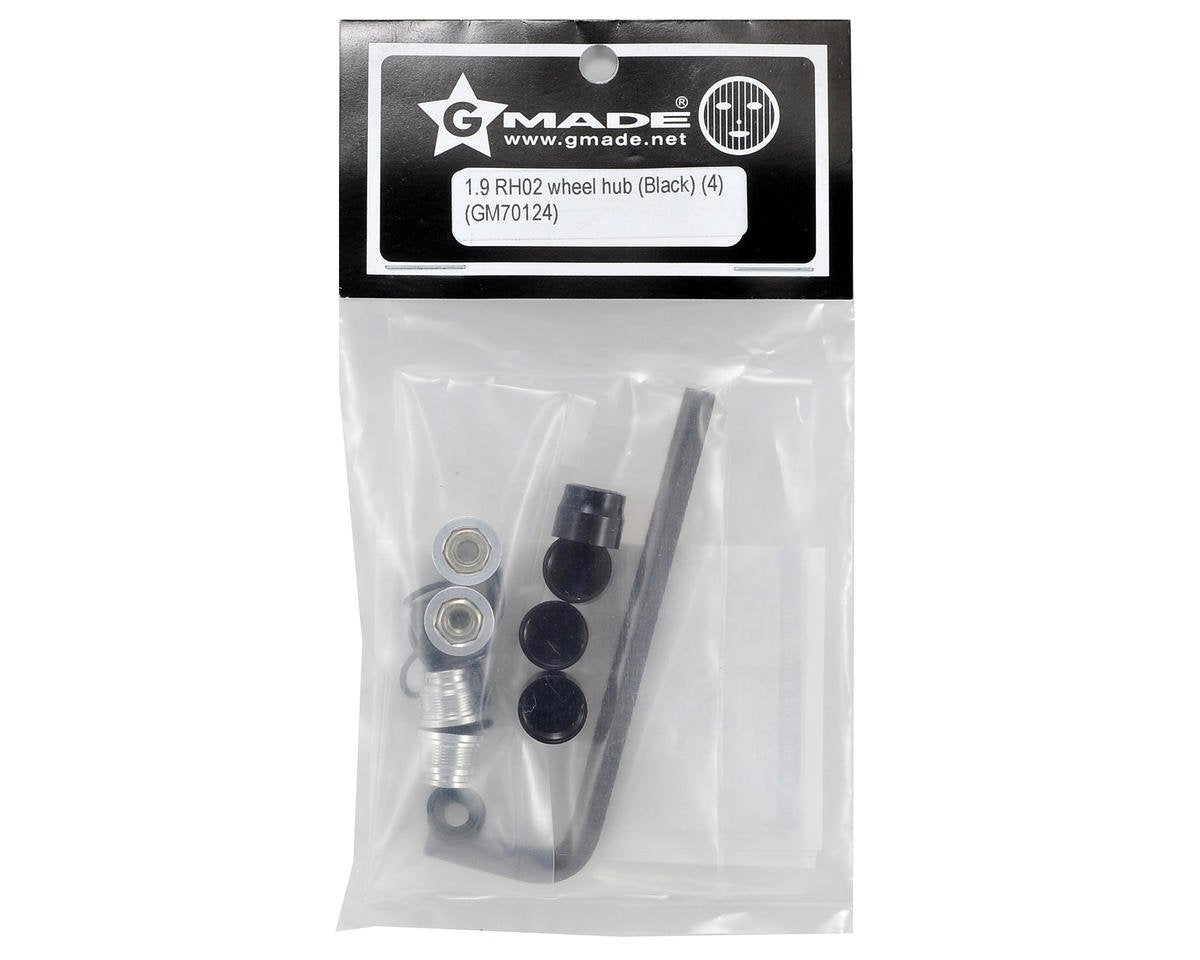 Gmade 70124 1.9 RH02 Wheel Hubs (Black) (4)