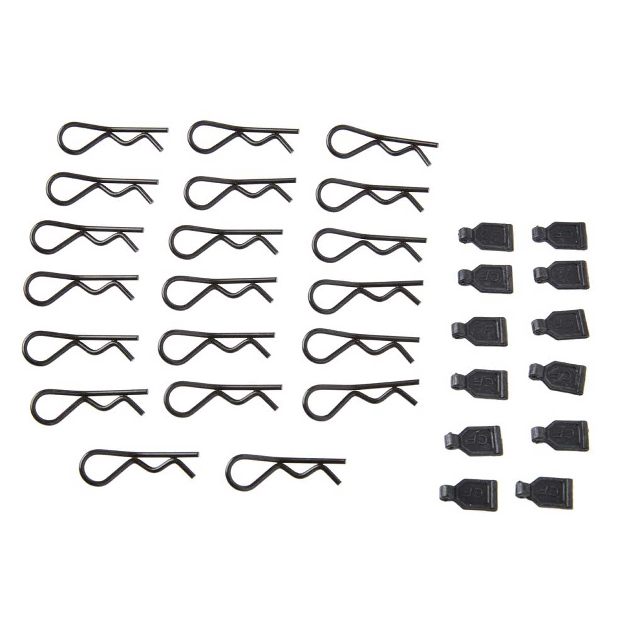 DuraTrax DTXC2651 1/8 Body Clips (20)/Rubber Pull Tabs (12)