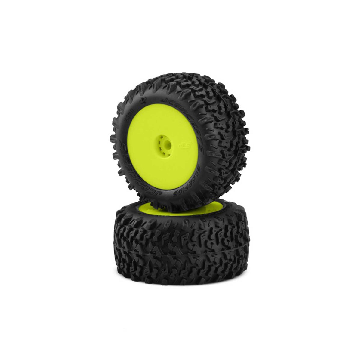 J-Concepts 31002221 Scorpios Tires, Green Compound, Yellow Wheels (2)