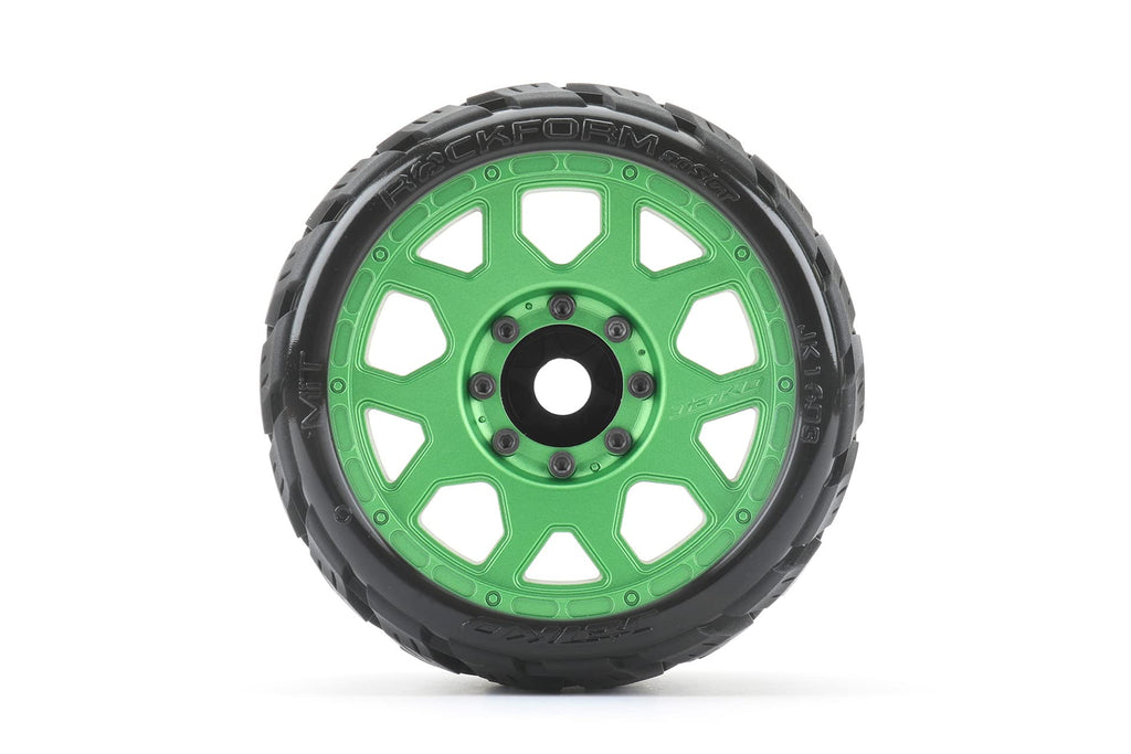 Jetko Tires 1603CGMSGBB3 1/8 SGT 3.8 EX-Rockform, Mounted on Metal Green Claw