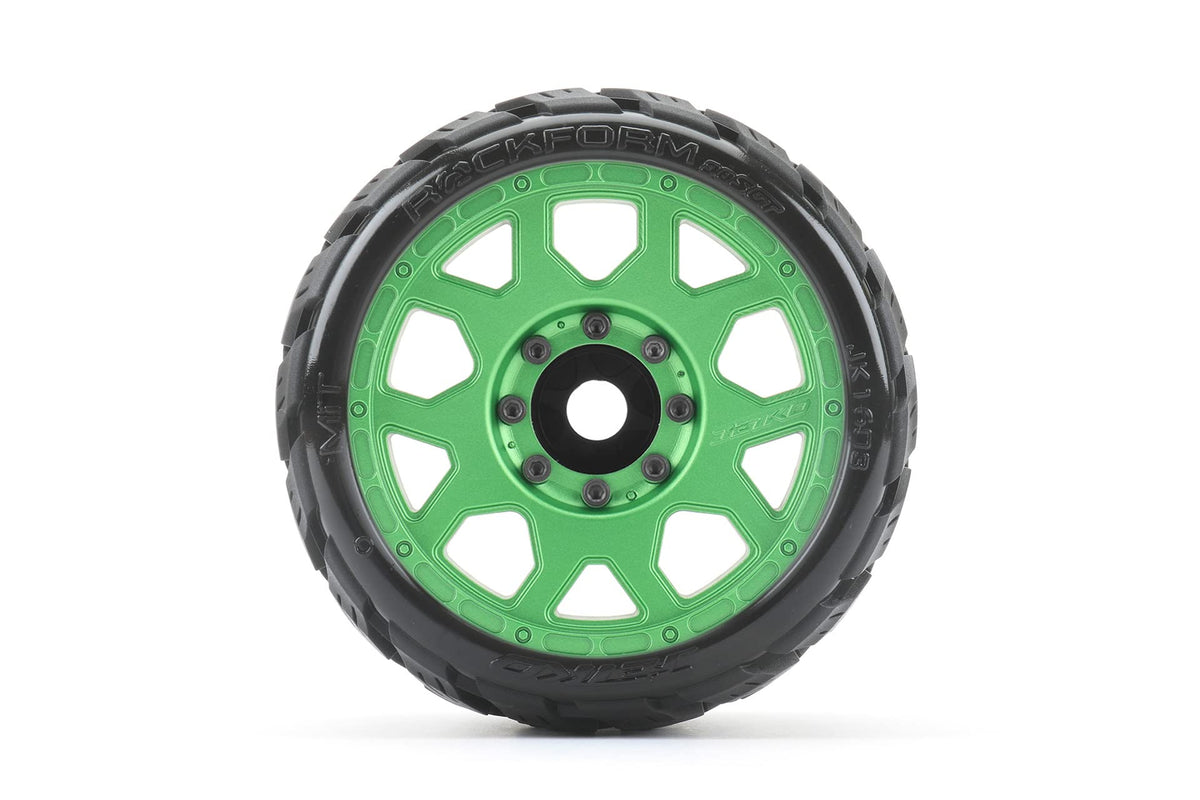 Jetko Tires 1603CGMSGBB3 1/8 SGT 3.8 EX-Rockform, Mounted on Metal Green Claw
