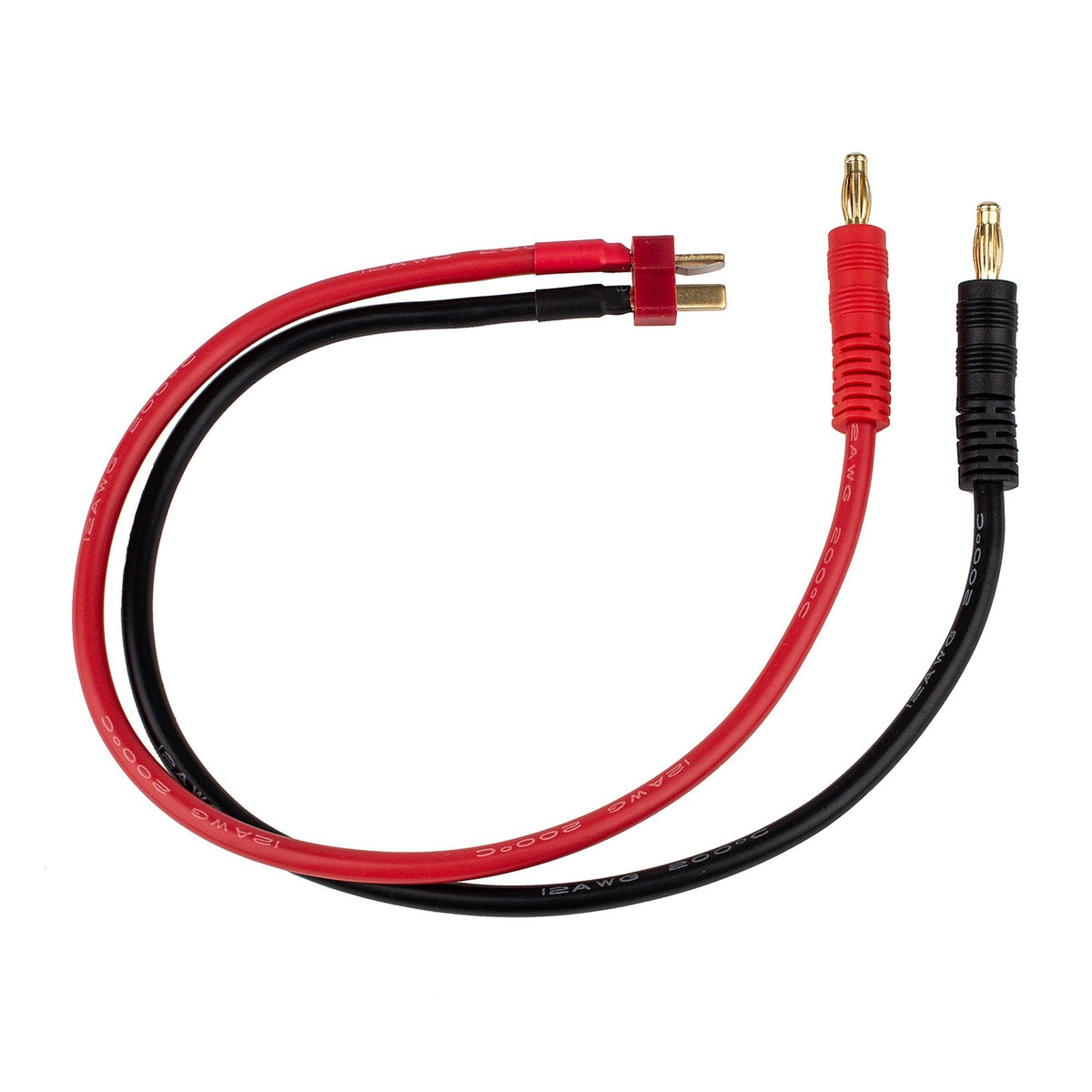 Team Associated 27239 T-plug 350mm Charge Lead, 4mm