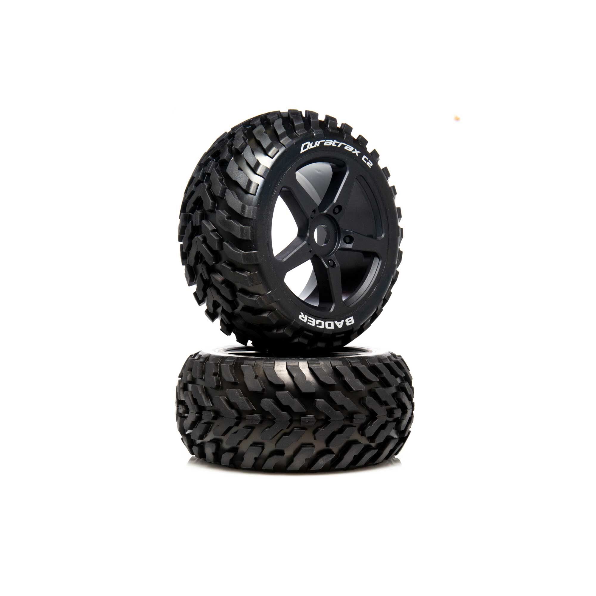 DuraTrax DTXC5572 1/8 BADGER Truggy Tire C2 Mounted 0 Offset (2)