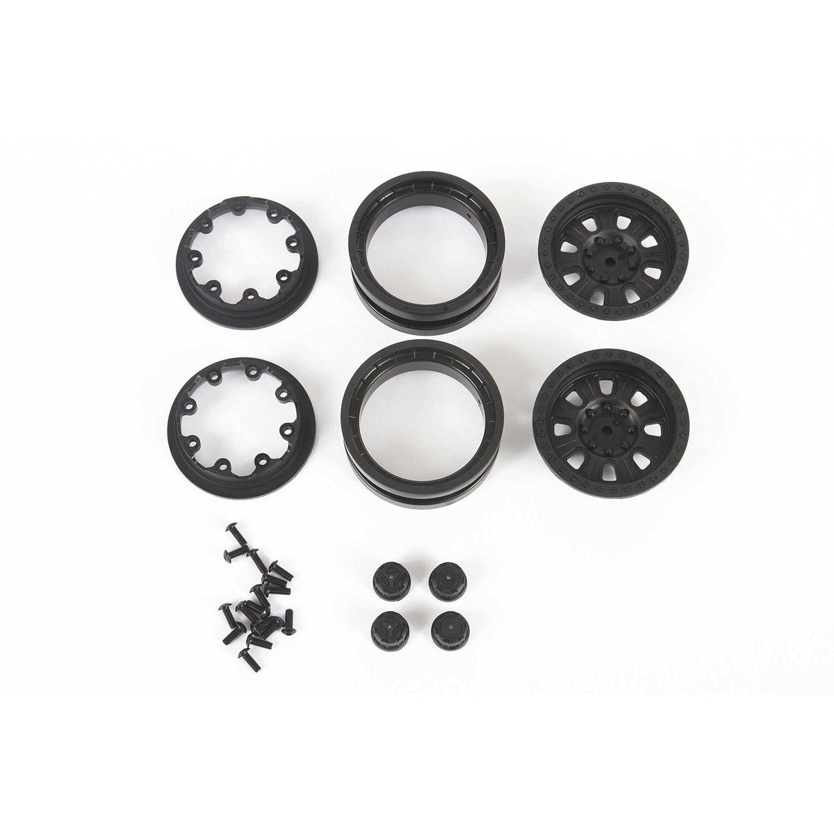 Axial AXI43004 1.9 3pc. Raceline Monster Beadlock Wheels Blk (2)