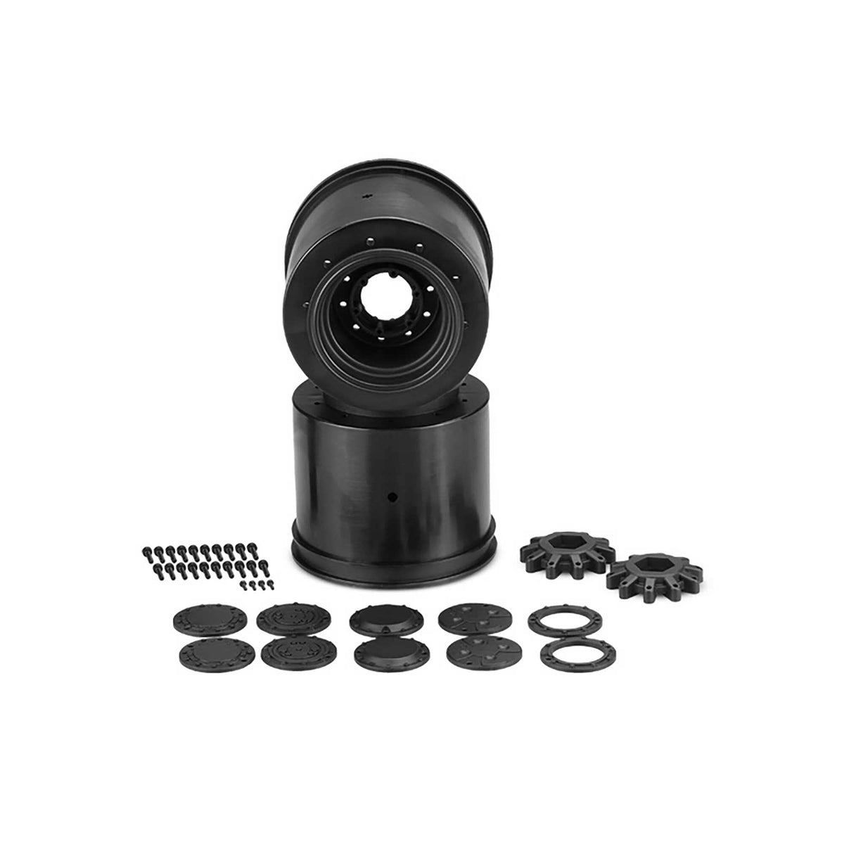 J-Concepts 3423B Aggressor Tire, Whl, Black w/intrchngble hubs (2)