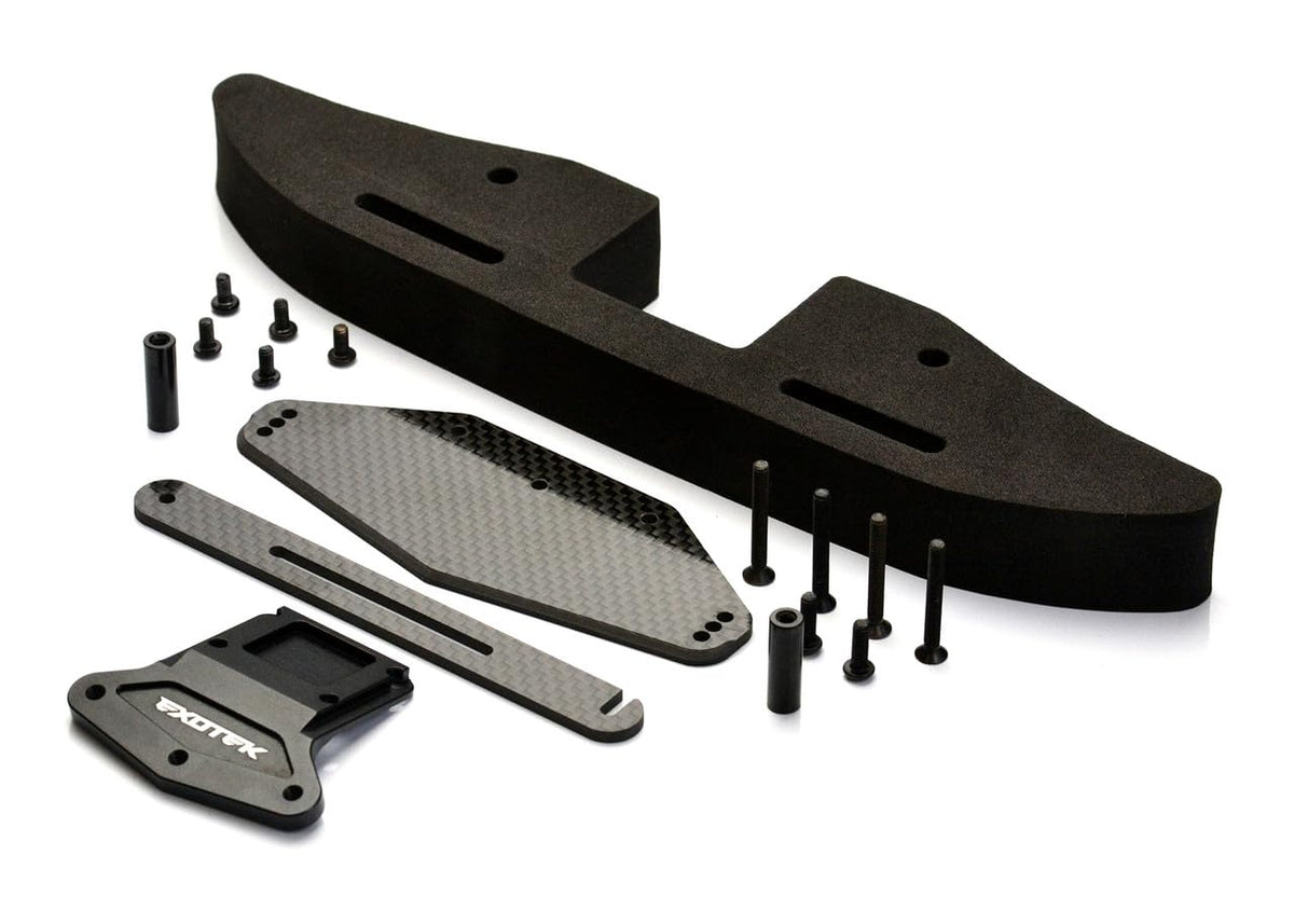 Exotek Racing 2127 22 5.0 Front Bumper Set, Alloy, CF and Foam with GNSS Slot