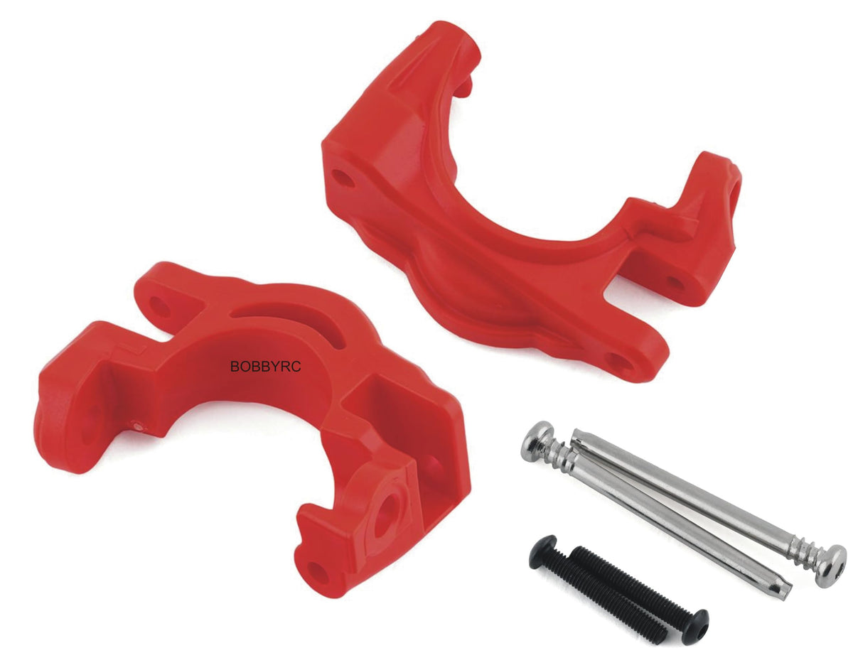 Traxxas 9032R Caster Blocks (C-Hubs), Extreme Heavy Duty, Red (Left & Right)