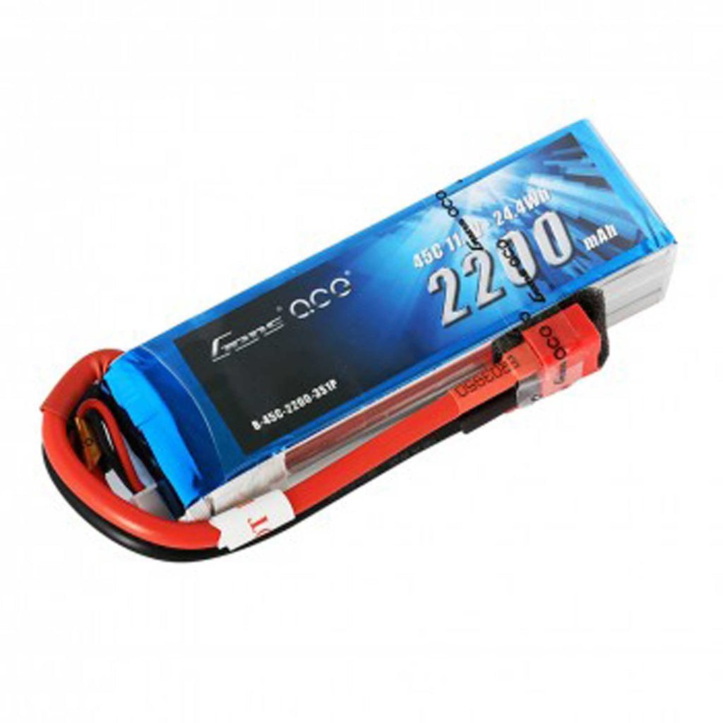 Gens Ace 22003S45D 2200mAh 11.1V 45C 3S1P Lipo Battery Pack w/ Deans
