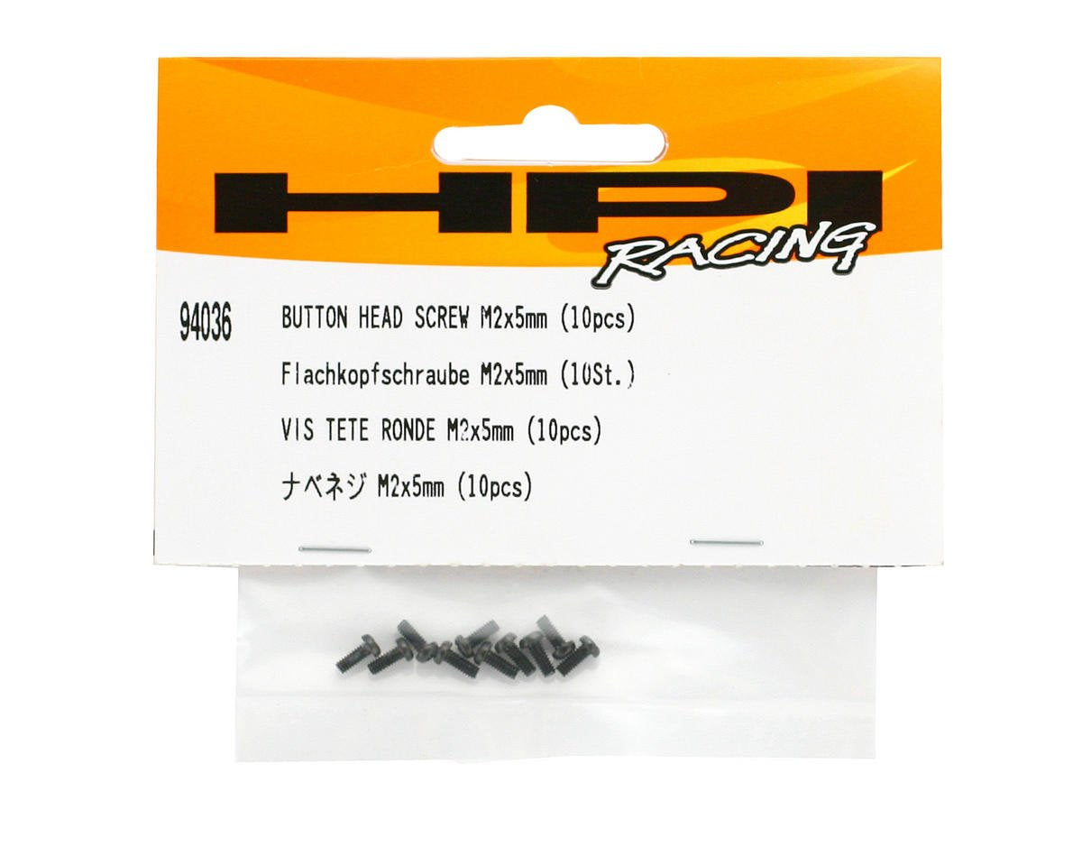 HPI 94036 Button Head Screws (10) M2x5mm: Savage X