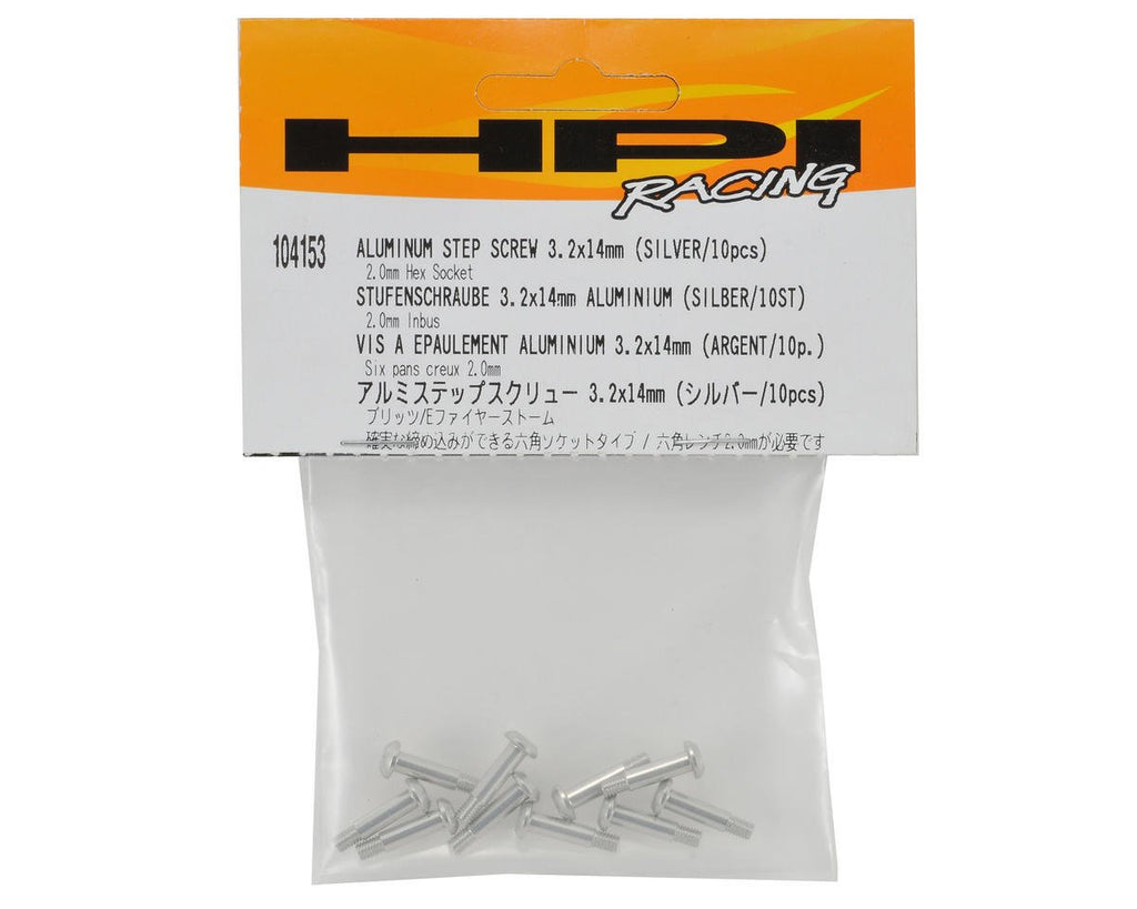 HPI 104153 Aluminum Step Screws (10) 3.2x14mm: Blitz & ESE