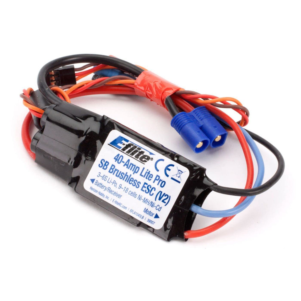 E-Flite EFLA1040LB 40-Amp Lite Pro Switch-Mode BEC Brushless ESC (V2)