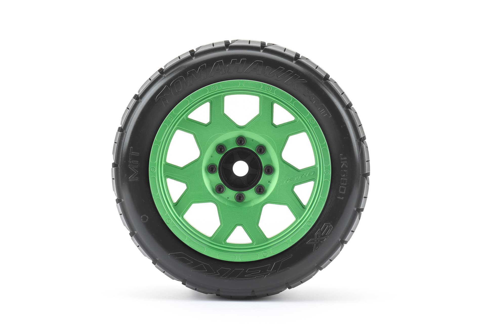 Jetko Tires 5801CGMSGBB1 1/5 XMT EX- Tomahawk Tires Mounted on Metal Green Claw