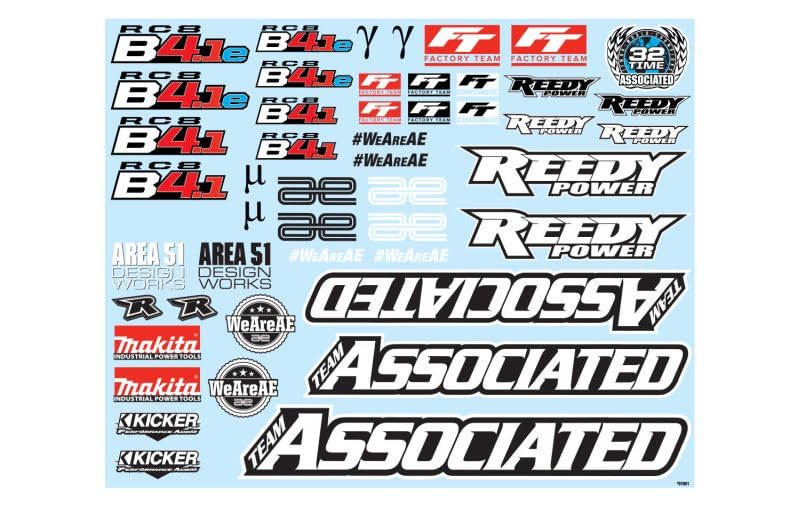 Team Associated 81651 RC8B4.1/RC8B4.1e Decal Sheet