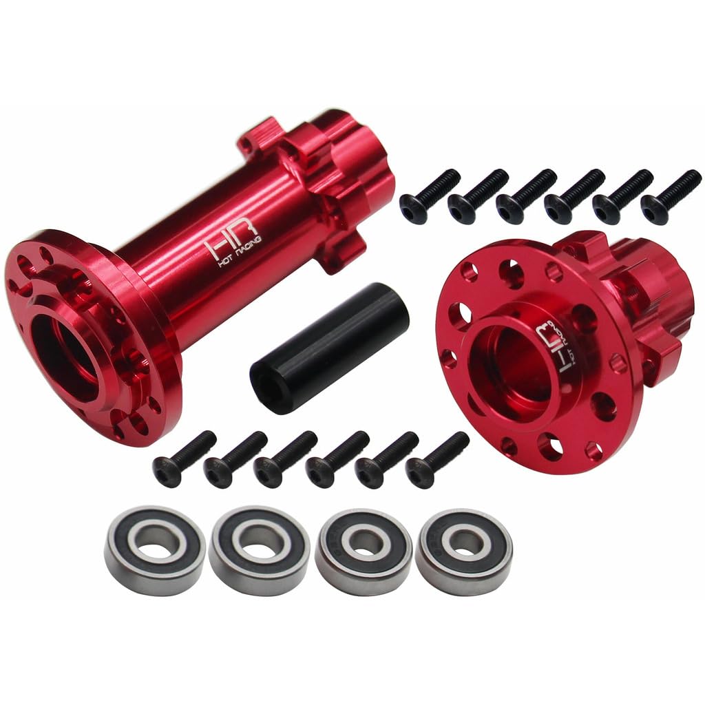 Hot Racing LPC10H02 CNC Aluminum Hub Set Red: PM-MX