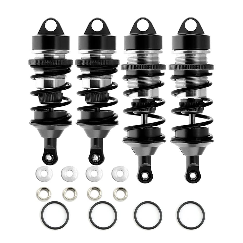 Integy C32719BLACK Alloy Machined Shock Set (4) for Arrma 1/7 Limitless, Felony & Infraction