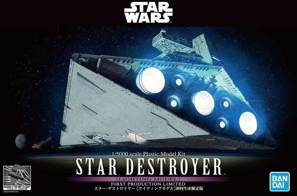 Bandai 5057625 1/5000 Star Wars Star Destroyer Lighting Model 1st Prd Limited Ed