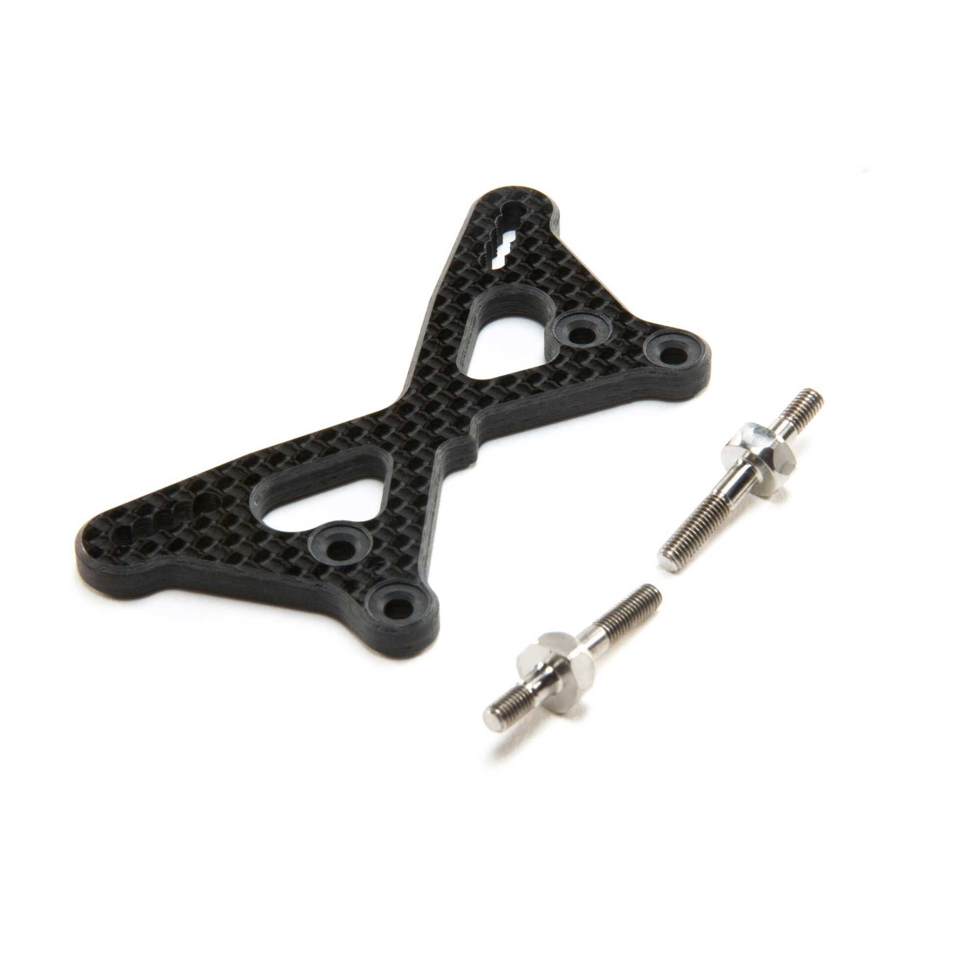 Team Losi Racing TLR334061 Carbon Front Tower +2mm w/Ti Standoffs: 22 5.0