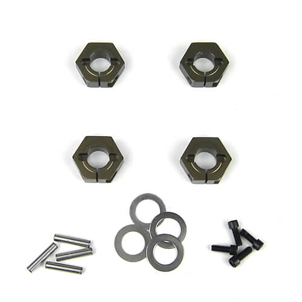 Tekno RC 5571A Wheel Hexes 12mm aluminum, 4pc: SCT410