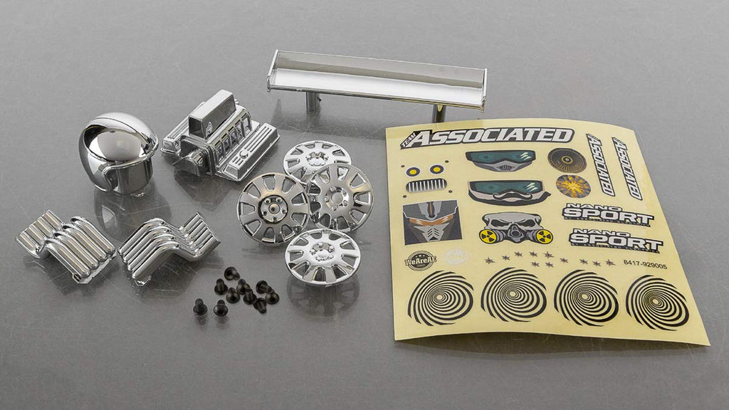 Team Associated 21618 NanoSport Race Pack, chrome