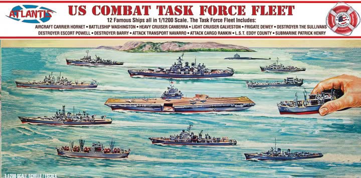 Atlantis R6300 US Combat Task Force Fleet 12 Ships Model Kit