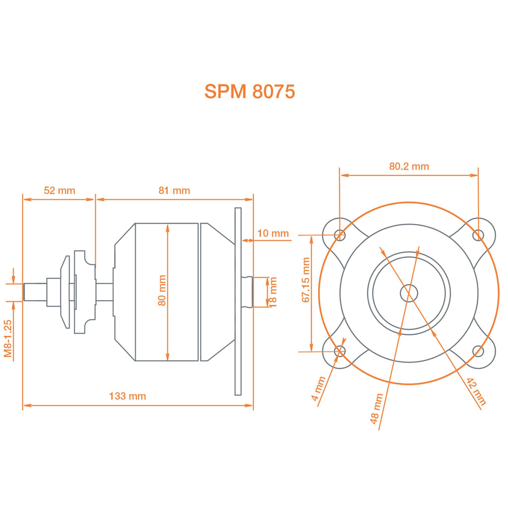 Specktrum SPMXAM4800 Avian 8075-230Kv Outrunner Brushless Motor